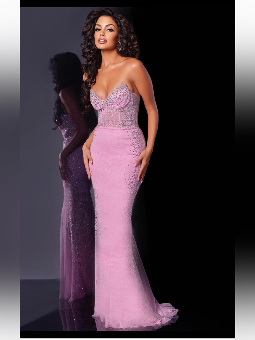 Jovani NWT Pink Lace Gown